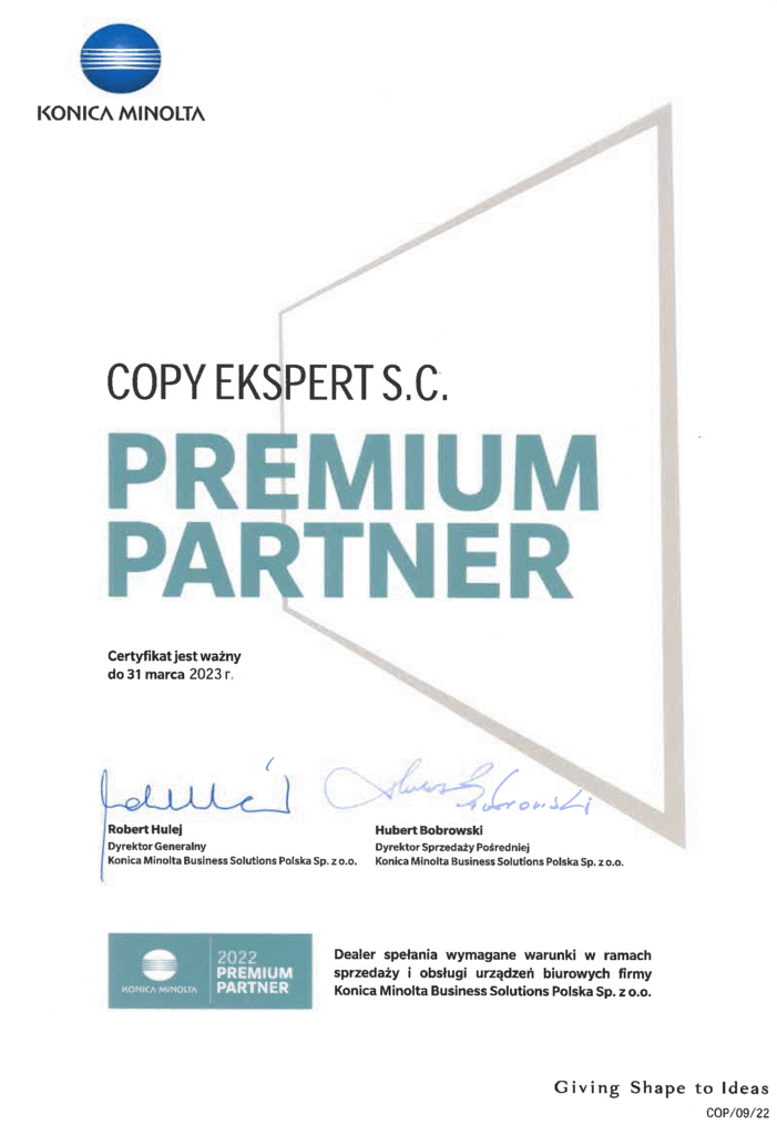 Autoryzacja Copy Ekspert - Premium Partner